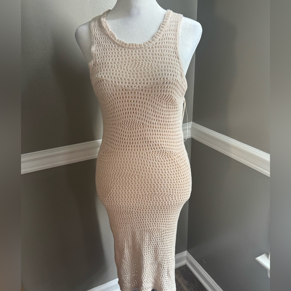 NWT Steve Madden Beige Crochet Maxi Dress XS